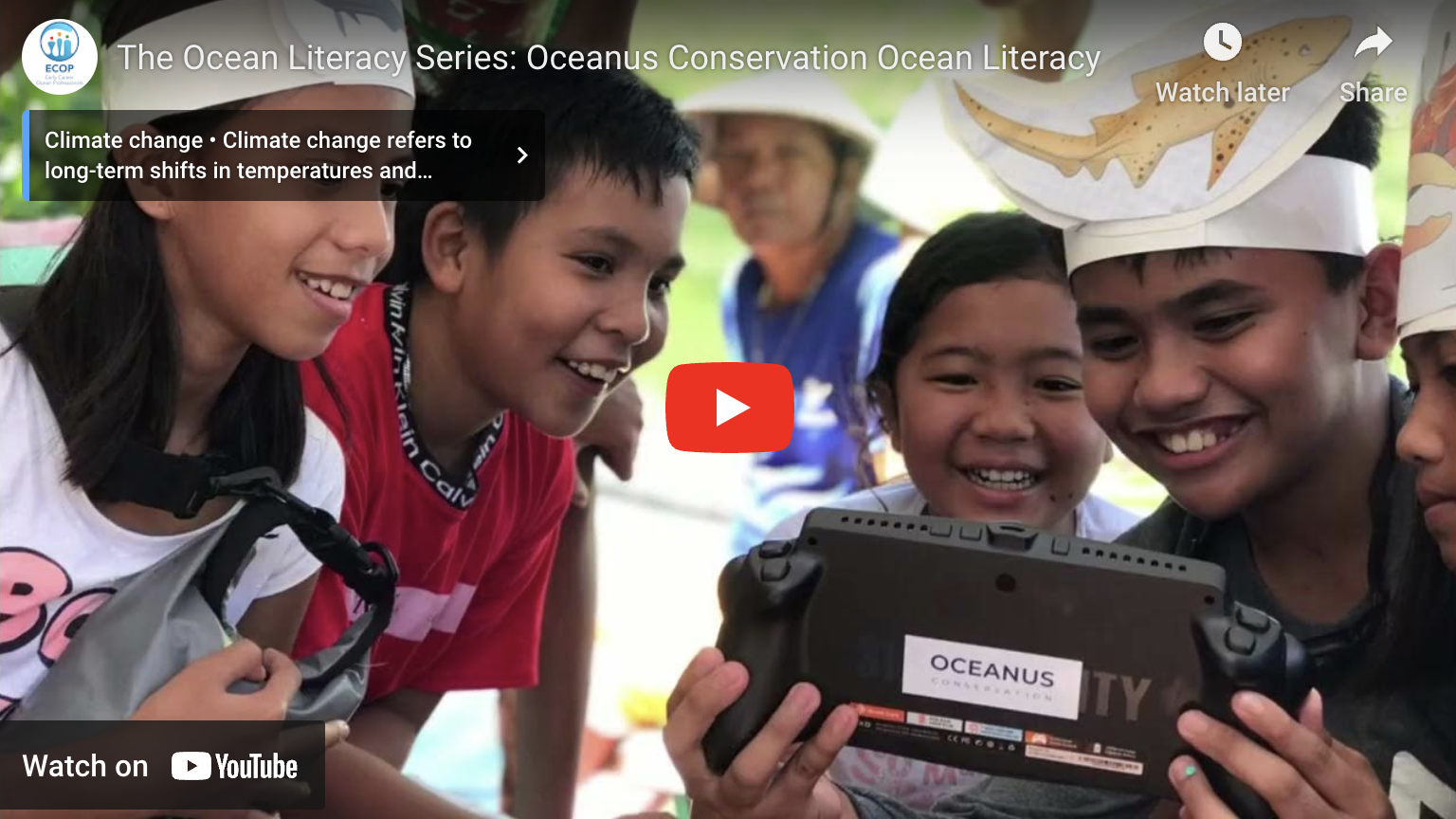 Oceanus Conservation Ocean Literacy